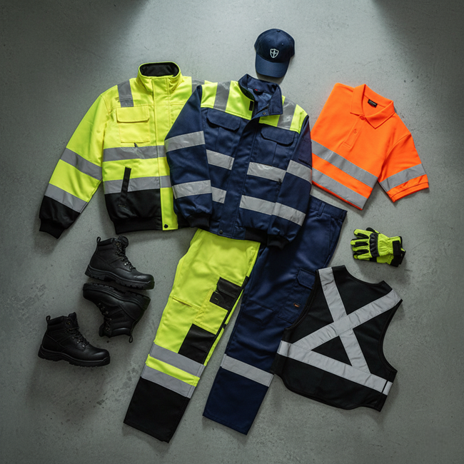 Safety Uniforms with Reflective Strips